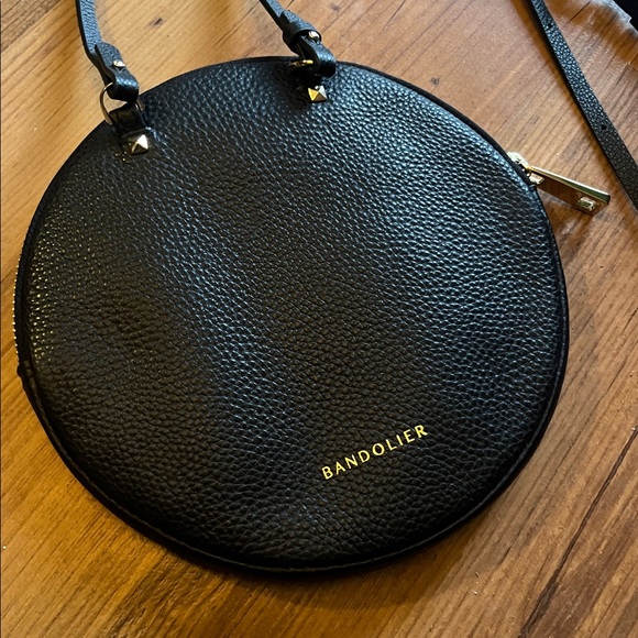 Bandolier Black Round circle Crossbody Bag - Picture 3 of 5